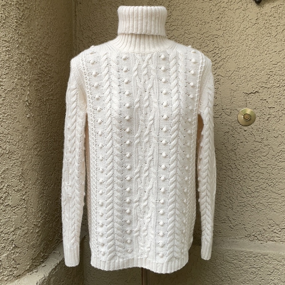 Cream GAP cotton/wool knitted sweater